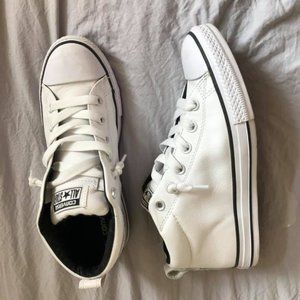 Converse leather mid top